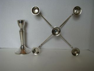 Duchin Creation STERLING SILVER Weighted Candelabra 5 Candle Holders 3