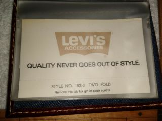 RARE vintage Levi Strauss &co.  mans or womans wallet 6