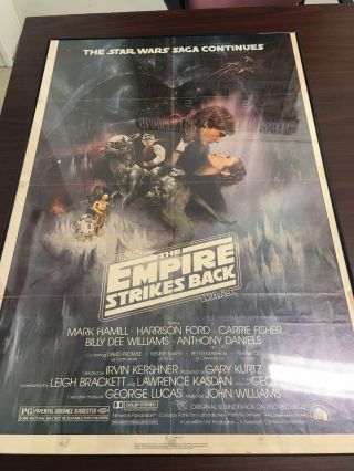 Vintage Star Wars Empire Strikes Back Movie Theater Poster