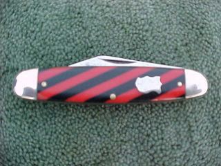 Vintage Winchester Pocket Knife Made In Usa Red Black Stockman Style