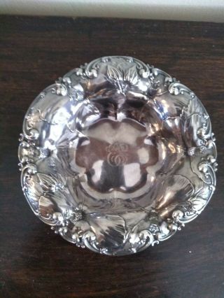 Antique Solid Sterling Silver 925 Whiting Co.  Art Nouveau Bonbon Bowl Not Scrap