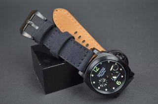Ma Watch Strap 26 24 22 Mm Real Vintage Leather Pam Style Handmade Nubuk Black I