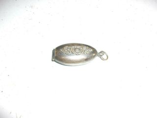 Antique German Silver Coin Purse Holder With Ornate Cover
