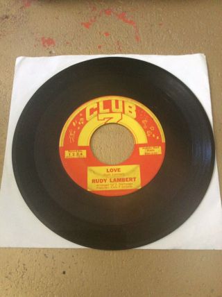 Rudy Lambert Love / Lets Stick Together 45 Northern Soul R&b Mega Rare