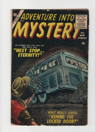 Adventure Into Mystery 3 Vintage Marvel Atlas Comic Pre - Hero Horror Gold 10c