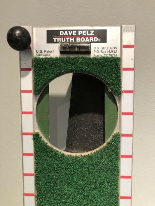 Dave Pelz Truth Board Vintage Aluminum Putting Golf Training Aid Usa 43 "