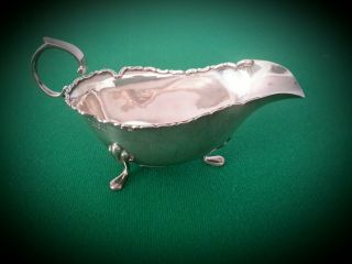 Solid (sterling) Silver Sauce Boat London,  1910