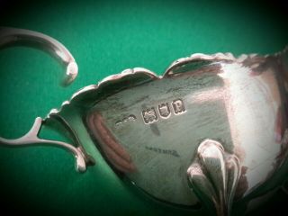 Solid (sterling) silver sauce boat London,  1910 4