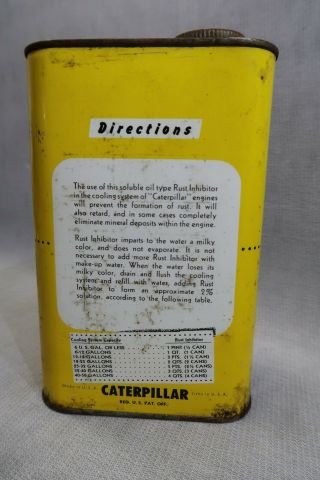 Vintage Caterpillar Tractor Oil Can 1950’s D2 D3 D9 Agriculture Farm sign Empty 2