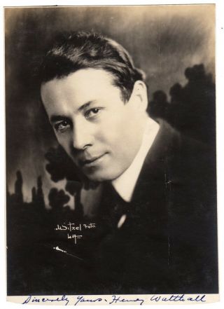 Henry B.  Walthall Vintage 1915 Silent Film Signed Portrait Movie Photo