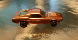RARE 1968 Hot Wheels Redline Custom Mustang Copper color 4