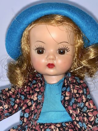 Vintage 1955 - 56 Nancy Ann Muffie Walker Doll In 1957 601 Tagged Outfit
