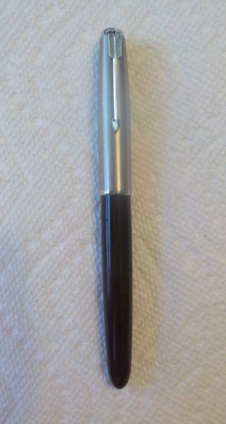 Vintage Parker 51 Aerometric Fountain Pen Cordovan Brown Chrome Trim