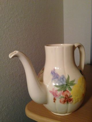 VINTAGE Franciscan WILD FLOWER Tea/Coffee Pot Server Made In California 6