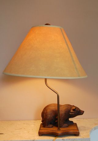 Vintage Grizzly Bear Brown Bear Black Bear Table Lamp Bear From Eclectic Cool