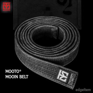 Mooto Mooin Black Belt (vintage Style Premium Black Belt) Width 4.  5cm Tkd Karate