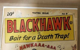 Blackhawk 9 RARE GOLDEN AGE 1.  5 1ST ISSUE STEVEN SPIELBERG MOVIE 8