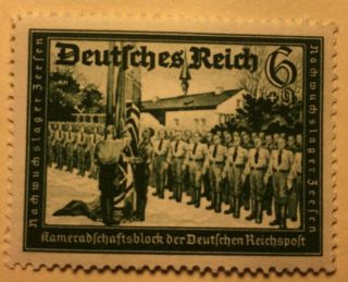 Wwii Third 3rd Reich Nazi Germany Raising Of The Flag Stamp Mnh