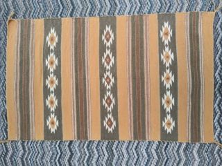 Vintage Authentic Hand Woven Navajo Rug/ Saddle Blanket Approx 42 " X 26 "