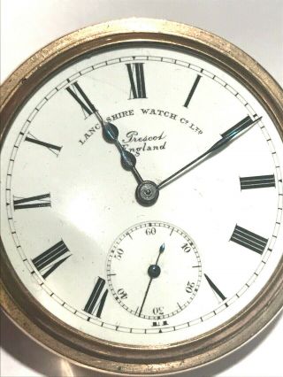 Vintage Gold Plated Half Hunter Pocket Watch - Lancashire Watch Co Ltd