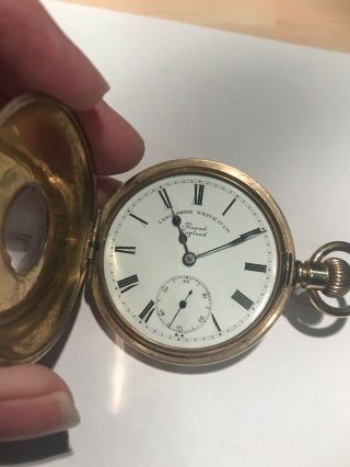 Vintage Gold Plated Half Hunter Pocket Watch - Lancashire Watch Co Ltd 4
