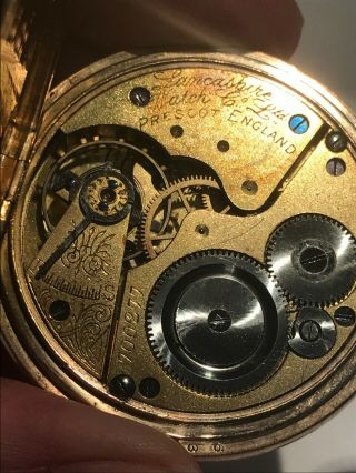 Vintage Gold Plated Half Hunter Pocket Watch - Lancashire Watch Co Ltd 8