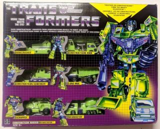 Transformers Vintage G1 Walmart Reissue Constructicon Warrior Devastator