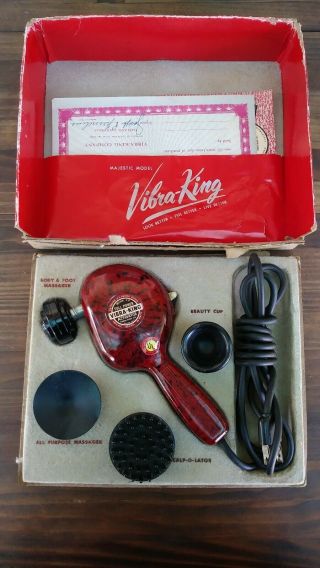 Vintage Vibra - King Actavator Model Fp W/ 4 Tips Orig Box Perfect Powerful Rare