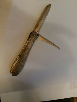 Vintage Sterling Silver Handle 2.  5 " Fruit&seed Knife
