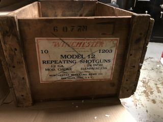 Antique Winchester Box Wood Crate Model 12