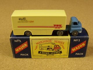 Old Vintage Lesney Matchbox M - 2 Walls Ice Cream Lorry Box