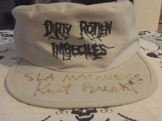 D.  R.  I.  Dirty Rotten Imbeciles Dri Vtg Org Painters Cap Hat Signed 