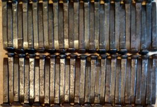 60 Vintage Railroad Spikes,  6 1/2 " Straight,  Wire Brushed,  Oiled