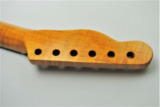 Flame Maple Guitar Neck Vintage Tint Fits Telecaster 21 Fret Rosewood 4
