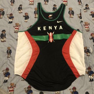 Vintage 90s Kenya Track And Field Team Issued Nike Singlet Top Shirt Size Medium
