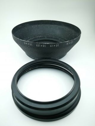 Vintage Angenieux lens hood and filter rings for angenieux 25 - 250mm 5