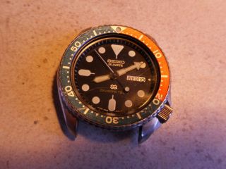 Vintage Seiko Quartz Divers 150m Wrist Watch 7548 - 700f Battery No Band