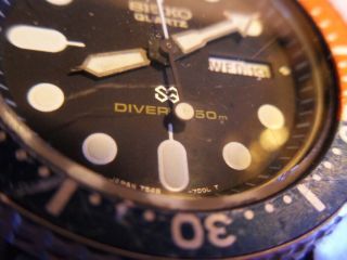 Vintage Seiko Quartz Divers 150M Wrist Watch 7548 - 700F Battery No Band 2