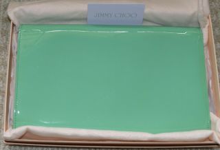 Rare Jimmy Choo Peppermint Green Reese Clutch MSRP $795 4