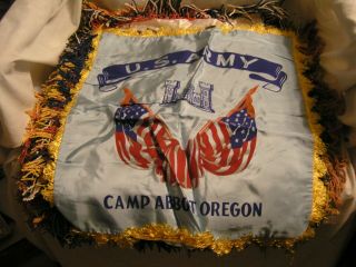 Ww 2 Pillow Cover For U.  S Army Camp Abbot,  Ore