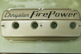 One Vintage " Chrysler Fire Power " Hemi Valve Cover 331 354 392 Mopar