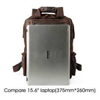 Vintage Men Leather Backpack 17 