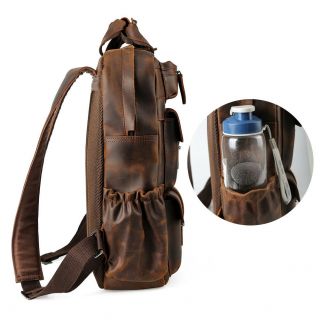 Vintage Men Leather Backpack 17 