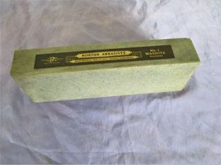 VINTAGE NORTON ABRASIVES NO 1 WASHITA OILSTONE IN ORIG BOX - 2