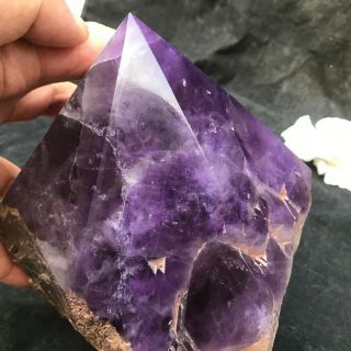 9.  0LB Huge Natural amethyst Cluster Rare purple Quartz Crystal mineral Specimen 12