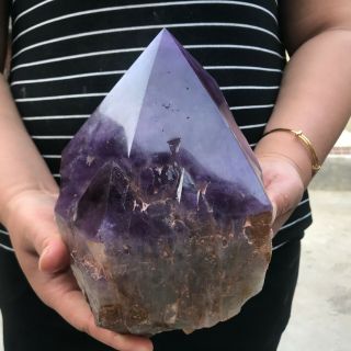 9.  0lb Huge Natural Amethyst Cluster Rare Purple Quartz Crystal Mineral Specimen