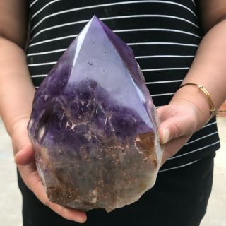 9.  0LB Huge Natural amethyst Cluster Rare purple Quartz Crystal mineral Specimen 2