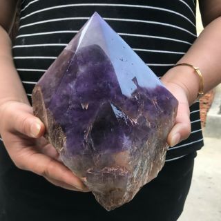 9.  0LB Huge Natural amethyst Cluster Rare purple Quartz Crystal mineral Specimen 3