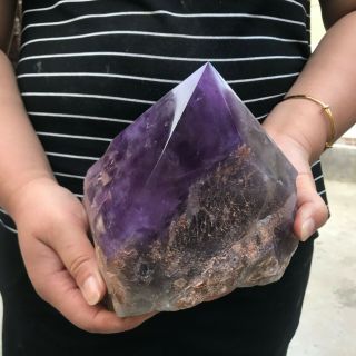 9.  0LB Huge Natural amethyst Cluster Rare purple Quartz Crystal mineral Specimen 5