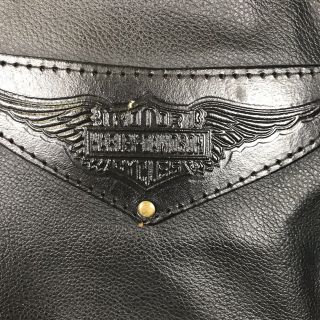 Harley Davidson Mens Vintage Leather Vest Sz M Biker Lace Sides Antelope Valley 3